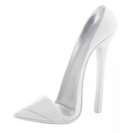 Accent Plus Sparkly High Heel Shoe Phone Holder - White
