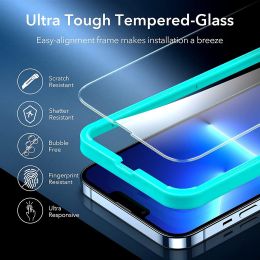 ESR Air Armor Case;  Compatible with iPhone 13 Pro Max + ESR Hybrid Case Compatible with iPhone 13 Pro Max Case;  Includes 2-Pack Tempered-Glass Scree