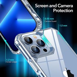 ESR Air Armor Case;  Compatible with iPhone 13 Pro Case;  Military-Grade Drop Protection;  Shock-Absorbing Corners;  Yellowing-Resistant Hard Back;  S
