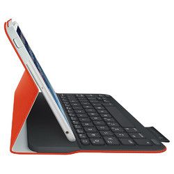Logitech Ultrathin Keyboard Folio Case for iPad Mini (Red-Orange), Refurbished