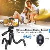 Portable And Adjustable Flexible Phone Tripods Camera Stand Holder With Wireless Remote And Universal Phone Mount