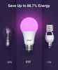 4 Pack Smart Light Bulbs A19 E26 RGB Multicolor Work Google Home Alexa