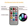 3Pcs Flameless Candles Votive Candles Wireless Battery Operated LED Flickering Candles w/ Remote Control Timer