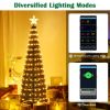 Pop Up Christmas Tree with Lights; Artificial Christmas Tree Prelit; 6Ft 282LED Smart Christmas Tree with Remote&App; Waterproof for Indoor Outdoor Xm