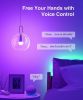 4 Pack Smart Light Bulbs A19 E26 RGB Multicolor Work Google Home Alexa