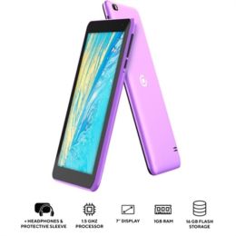 Core Innovations CRTB7001PR Tablet - 7" - Quad-core (4 Core) 1.50 GHz - 1 GB RAM - 16 GB Storage - Android 10 (Go Edition) - Purple