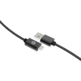 iEssentials IEN-BC6L-BK Charge & Sync Braided Lightning to USB Cable, 6ft (Black)