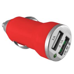 Ematic ECC08RD 2.1-Amp 2-Port USB-A Car Charger (Red)