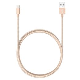 Ematic ELM341 Charge and Sync Braided Lightning to USB-A Cable, 3 Feet