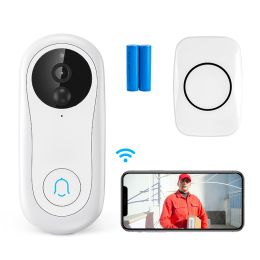 Stavix Home Video Doorbell Camera Wireless Wifi 1080p door bell Interphone Doorbell with Camera Video Doorbell (Color: White)