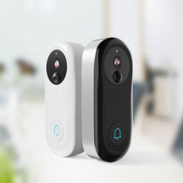 Stavix Home Video Doorbell Camera Wireless Wifi 1080p door bell Interphone Doorbell with Camera Video Doorbell (Color: Black)