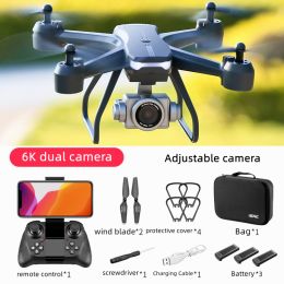 V14 2022 New Mini Drone 6k profession HD Wide Angle Camera WiFi Fpv Drone Dual Camera Height Keep Drones Camera Helicopter Toys (Color: 6K Dual 3B Bag)