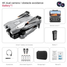 2022 NEW MiNi Drone 4K HD Camera Optical Flow Positioning 2.4G Wifi Picture Transfer Drone profesional (Color: Gray 4K 1B)
