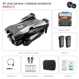 2022 NEW MiNi Drone 4K HD Camera Optical Flow Positioning 2.4G Wifi Picture Transfer Drone profesional (Color: Black 4K 2B)