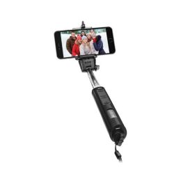 Outdoor Traving Bluetooth Telescoping Extendable Monopod Selfie Stick (Color: Black, Type: Selfie Stick)