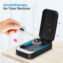 SaniCharge 3 in 1 Sanitize And Charge Your Cellphone Also Enjoy Aromatherapy (Color: Black)
