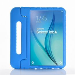 For Samsung Galaxy Tab A 8.0 SM-T380 T385 2017 Foam Handle Stand Tablet Case US (Color: Dark Blue)