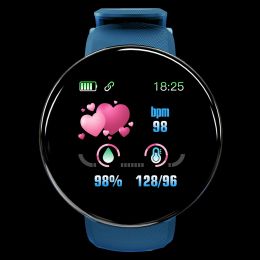 D18 Men's Ladies Waterproof Sports Smart Watch (Color: Blue)