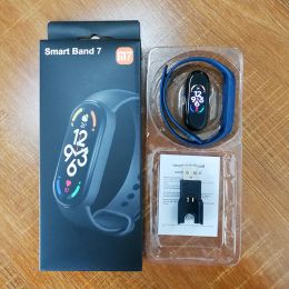 M7 Smart Watch Waterproof Fitness Tracker Heart Rate Pedometer Smart Bracelet (Color: M7-USB (dark blue))