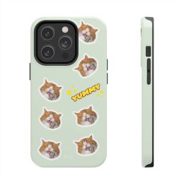 Cat Yummy Tough Case for iPhone with Wireless Charging (Color: Green, Size: iPhone XS MAX)