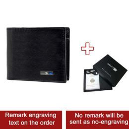 Smart Wallet Bluetooth-compatible Leather Short Credit Card Holders (Color: Auburn)