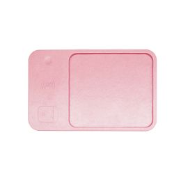 Catch All Tray Pod With 3 In 1 Smart Wireless Charger (Color: Pink)